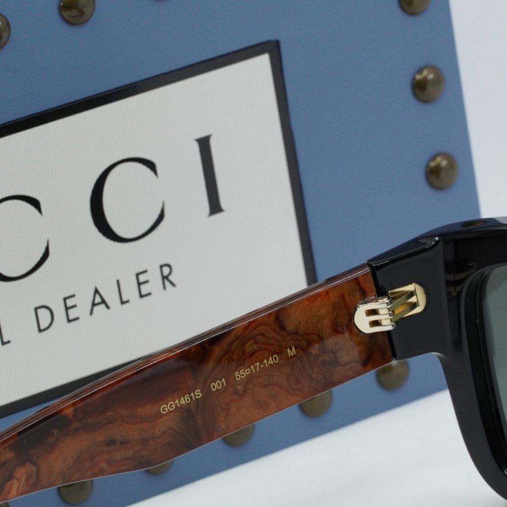 FINAL PRICE NEW GUCCI GG1461S 001 BLACK GREY SUNGLASSES - Picture 7 of 9
